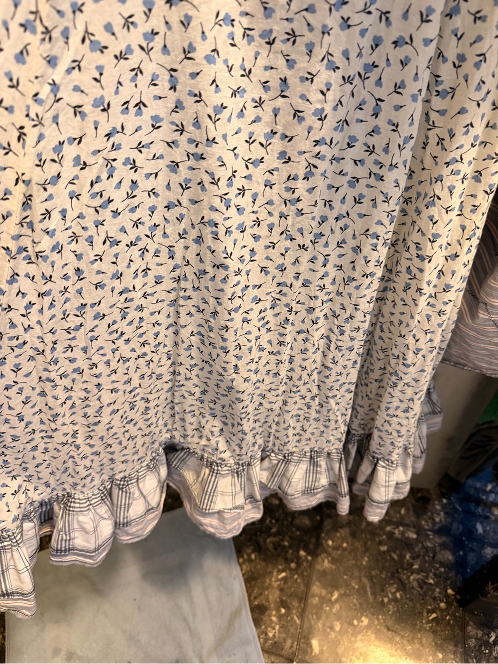 Pilcro Light Blue Striped Patchwork Button-Front Maxi Dress - Picture 6 of 16